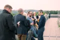 Alumni Grillfest mit Silberner Promotionsfeier 2019 Gespräche Mensaterrasse