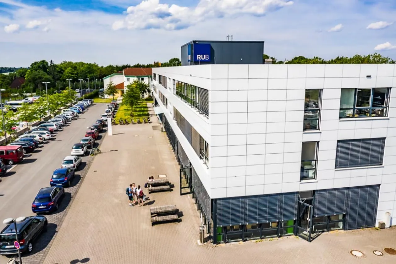 Luftbild vom Gebäude der Sportfakultät