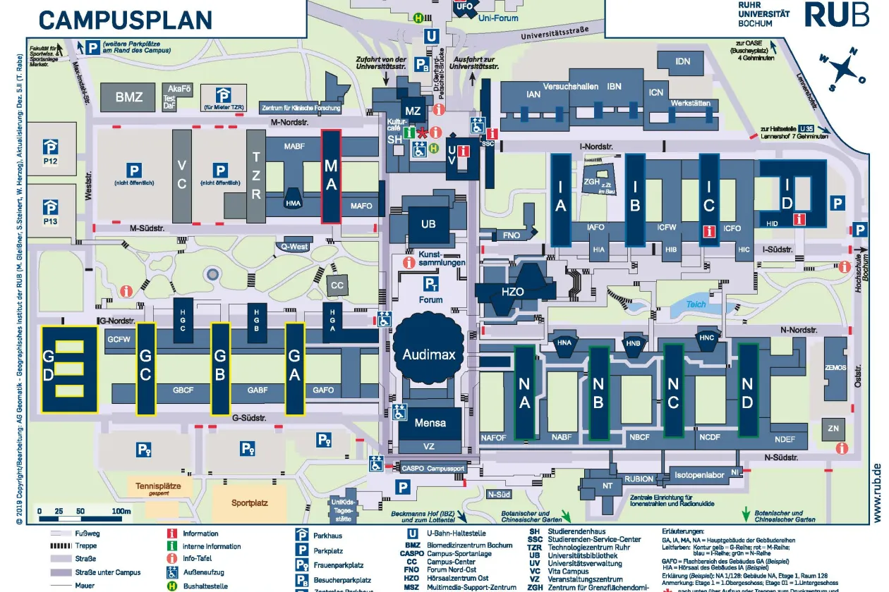 Lageplan der RUB