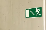 Hinweisschild Notausgang