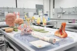 Verschiedene Modelle ausgebreitet auf dem Labortisch. 