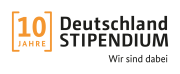 10 Jahre Deutschlandstipendium Logo - Wir sind dabei.