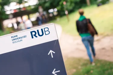 Wegweiser auf dem Campus 