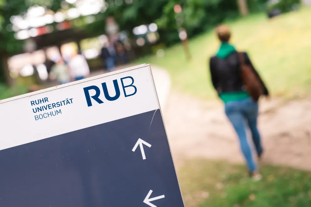 Wegweiser auf dem Campus 