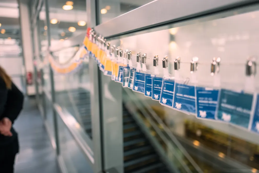 Namensschilder für das Alumni Grillfest.