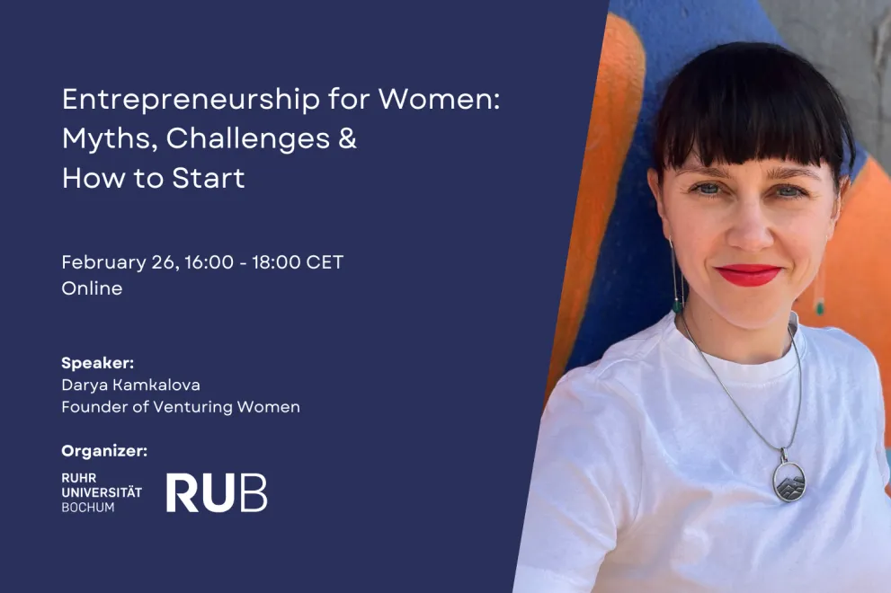 Darya Kamkalova bietet ein Webinar zum Thema Gründen für (internationale) Frauen an